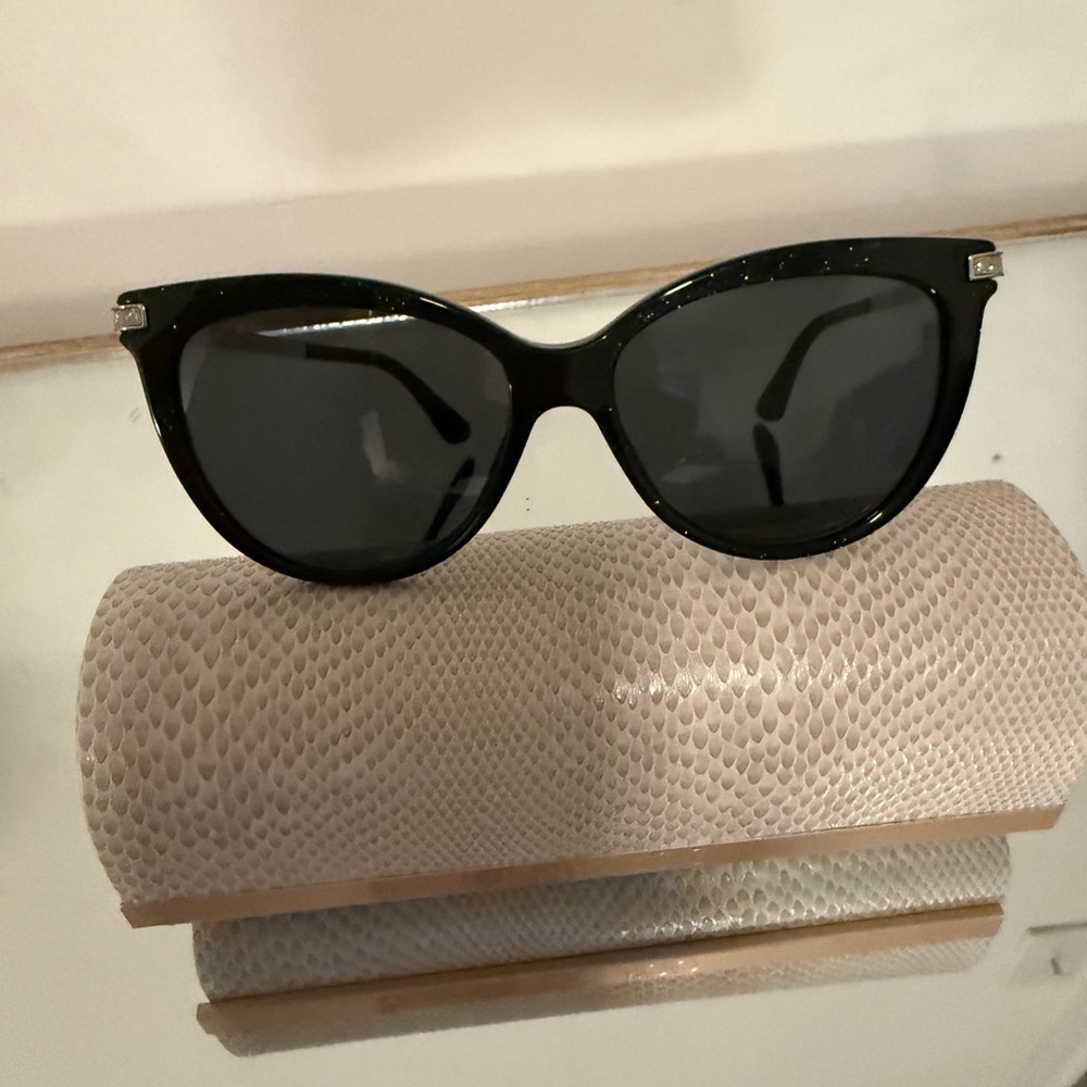 Jimmy Choo Black Cat-Eye Sunglasses
